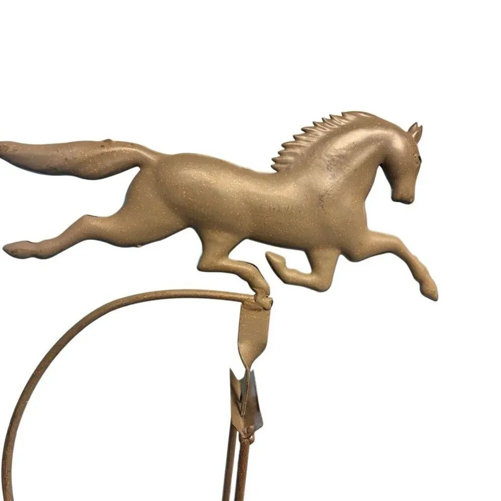 Rustic Metal Horse Tabletop Wind Gauge